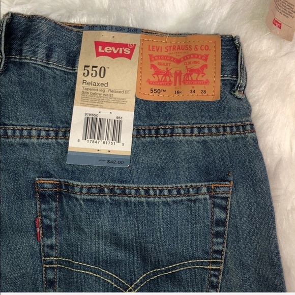 Levi’s 550 Relaxed Fit Jeans Sz 34X28 16 Husky NWT - Picture 2 of 8